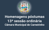 Homenagens póstumas realizadas na 13ª reunião ordinária de 2015