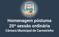 Homenagens póstumas realizadas na 20ª reunião ordinária de 2015