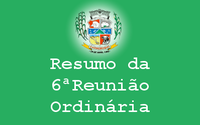 Resumo da 6ª reunião ordinária de 2015.