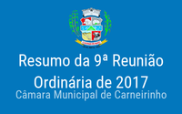 Resumo da 09ª reunião ordinária de 2017