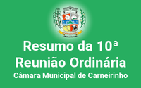 Resumo da 10ª reunião ordinária de 2015