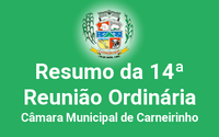 Resumo da 14ª reunião ordinária de 2015