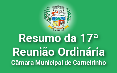 Resumo da 17ª reunião ordinária de 2015