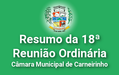 Resumo da 18ª reunião ordinária de 2015