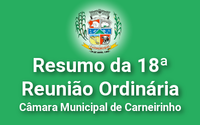 Resumo da 18ª reunião ordinária de 2015