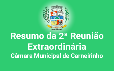 Resumo da 2ª reunião extraordinária de 2015