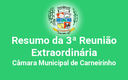 Resumo da 3ª reunião extraordinária de 2015