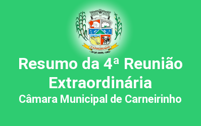 Resumo da 4ª reunião extraordinária de 2015