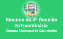 Resumo da 4ª reunião extraordinária de 2015